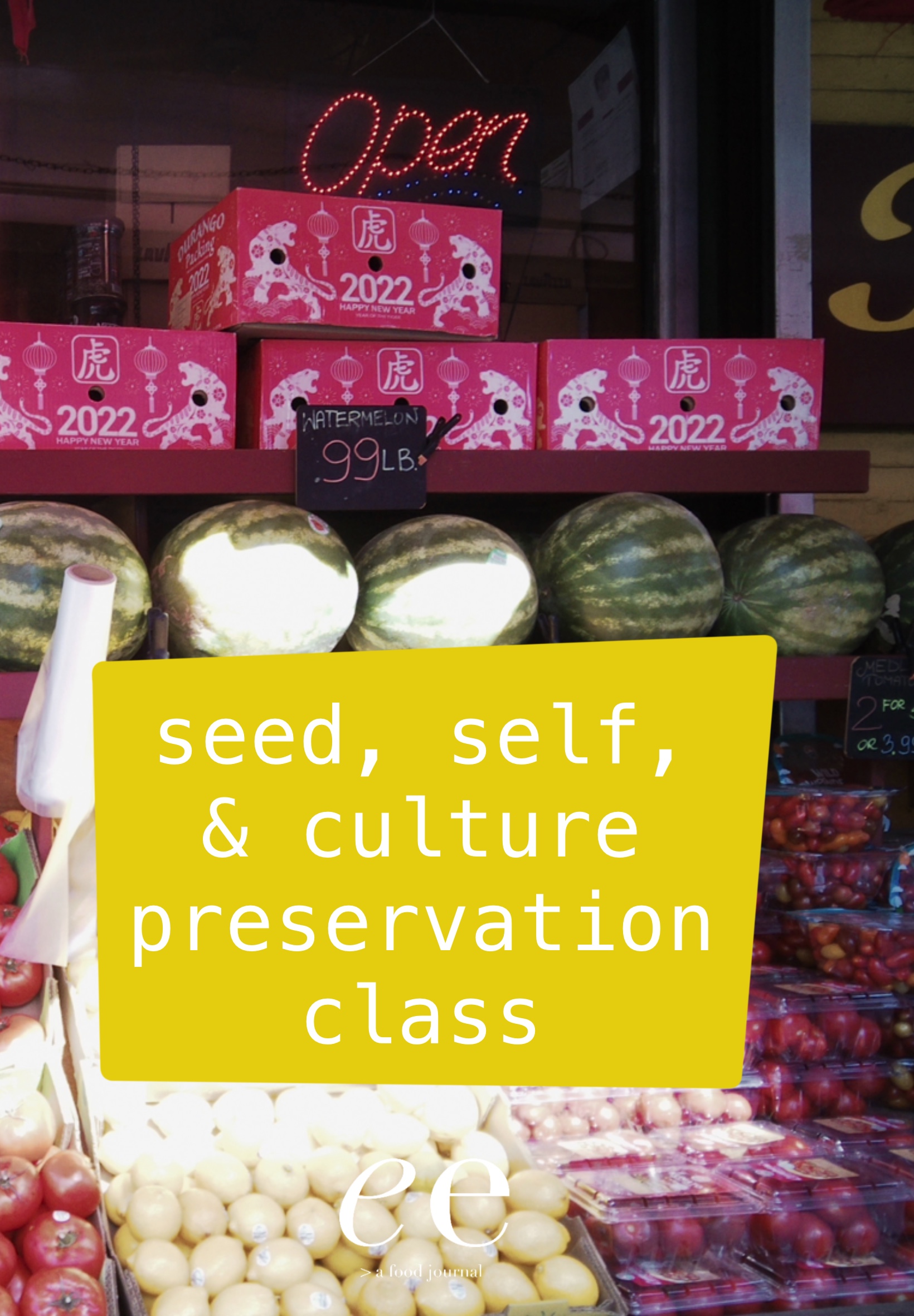 seeds, self, and culture preservation class